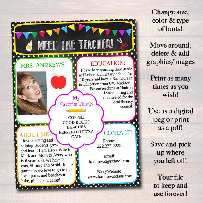 Newsletter Template Parent Communication Form - Back to School Printable