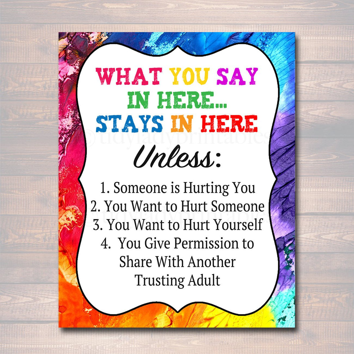 Counseling Office Confidentiality Poster What You Say In Here, Counselor Office Decor Therapist Office Social Worker Sign Metal Tin Sign 8x12 Inch Wall Decoration - View #2