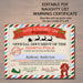 EDITABLE Nice/Naughty Certificates, Santa Letter Christmas Reward Certificate Santa's Nice List, Letter From Santa Template INSTANT DOWNLOAD
