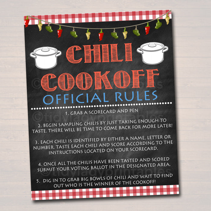 Chili Cook Off Party Set | TidyLady Printables chili-cook-off-party-set-tidylady-printables