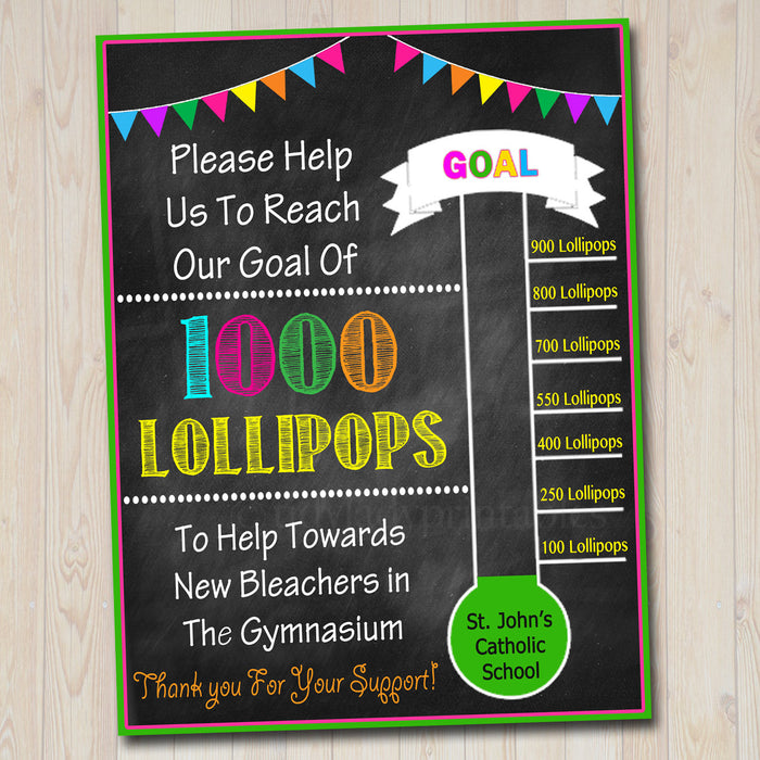 Fundraiser Goal Poster, Cookie Booth Sign,  School Team Fundraiser Goal, Scout Printable,  Cookie Banner