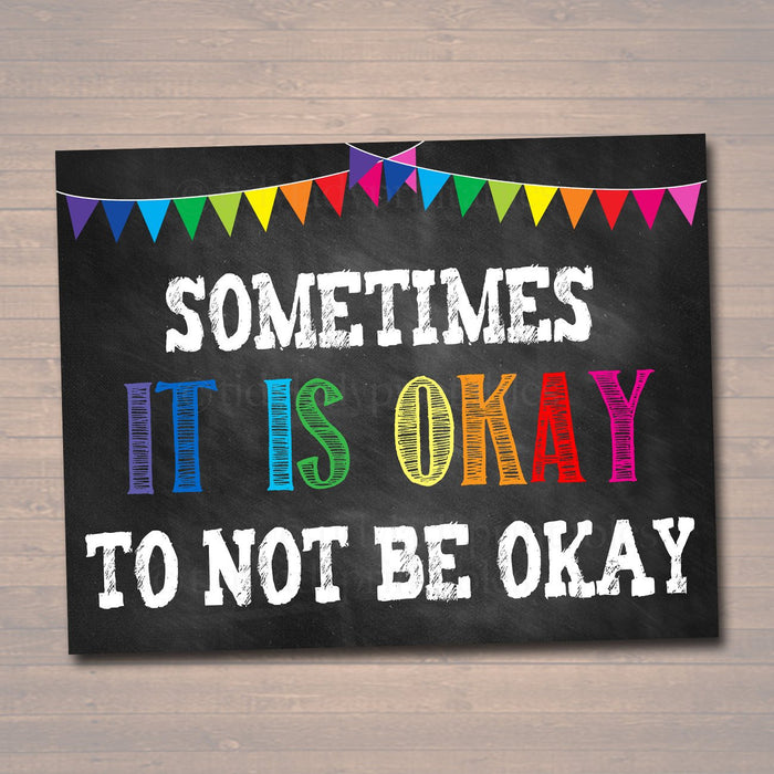 Counseling Office Poster, Counselor Office Decor, Therapist Office, Social Worker Sign, Counselor Gift Confidentiality It Is Ok to not be OK