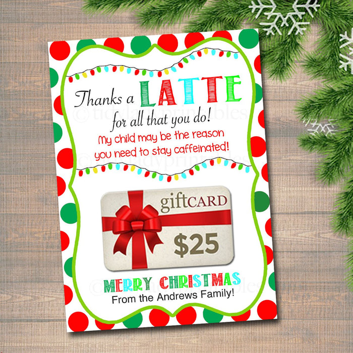 EDITABLE Coffee Gift Card Holder, Thanks a Latte, Printable Holiday Teacher Xmas Gifts, My Child is The Reason You Need to Stay Caffeinated
