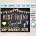 Sibling Pregnancy Announcement, Printable Chalkboard Poster, Sibling Pregancy Reveal, Sibling Photo Prop, Mommy's Due with my Best Friend