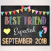 Sibling Pregnancy Announcement, Printable Chalkboard Poster, Sibling Pregancy Reveal, Sibling Photo Prop, Mommy's Due with my Best Friend
