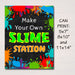 Slime Party Birthday Sign, Mad Scientist Kids Party, Make Your Own Slime Station Digital Sign, Boy's Slime Party Decor, INSTANT DOWNLOAD