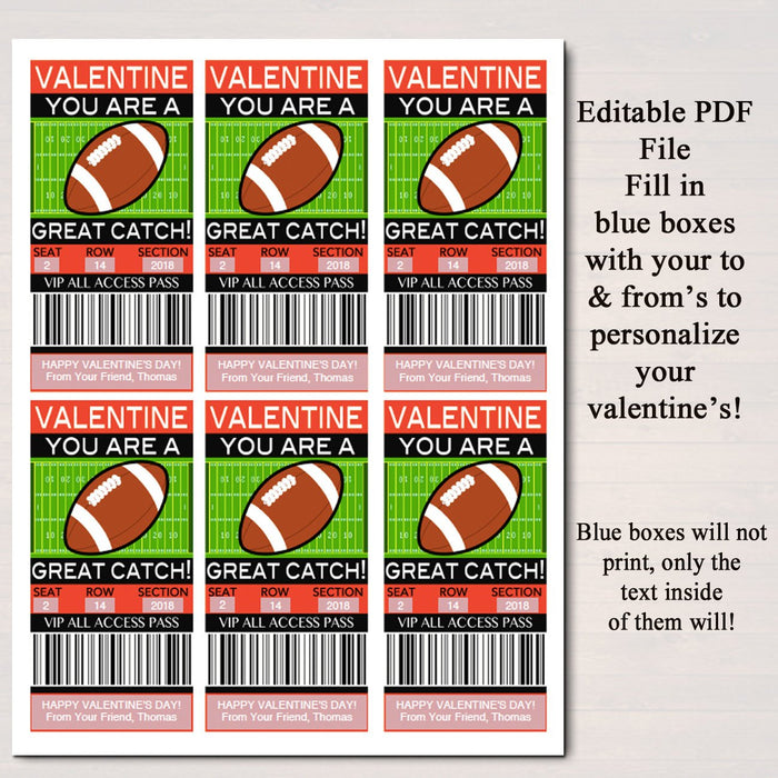 football-ticket-valentine-s-day-card-tidylady-printables for Caught Being Good Tickets Free Printable Football Ticket Valentine's Day Card | TidyLady Printables for Caught Being Good Tickets Free Printable