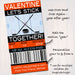 EDITABLE Hockey Ticket Valentine's Day Cards, INSTANT DOWNLOAD Printable Kids Sports Valentine Boy Classroom Valentine, Let's Stick Together