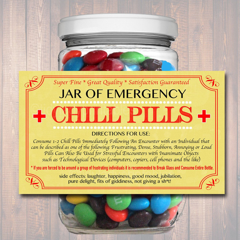 Chill Pill Label | TidyLady Printables chill-pill-label-tidylady-printables