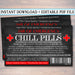 EDITABLE Chill Pills Label, Funny Gag Gift Professional Office Gift, Christmas Gift, Birthday Gift, Boss Gift, Cowork Gift Printable Label