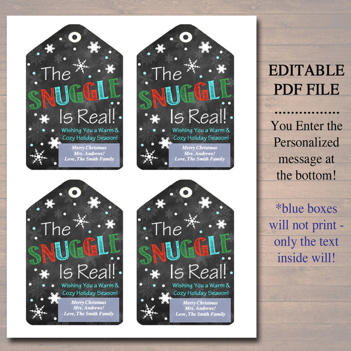 the-snuggle-is-real-printable-gift-tags-tidylady-printables for Free Printable Personalized Gift Tags For Christmas The Snuggle Is Real - Printable Gift Tags | TidyLady Printables for Free Printable Personalized Gift Tags For Christmas