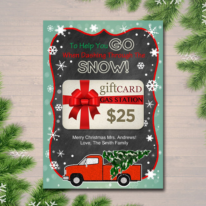 EDITABLE Christmas Gas Card Holder, Thank You Snow Much Gift Card Holder, Printable Teacher, Coach Babysitter, Nanny Gift, INSTANT DOWNLOAD