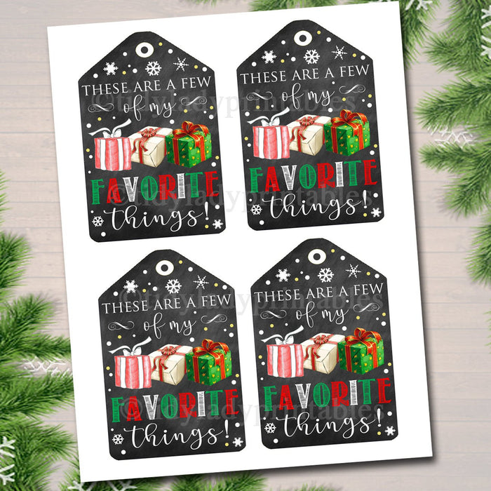 Favorite Things Christmas Party Tags | TidyLady Printables favorite-things-christmas-party-tags-tidylady-printables