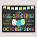 EDITABLE Chalkboard Pregnancy Announcement We're Eggspecing Chalkboard Poster Spring Pregancy Reveal Easter Photo Sign Prop INSTANT DOWNLOAD