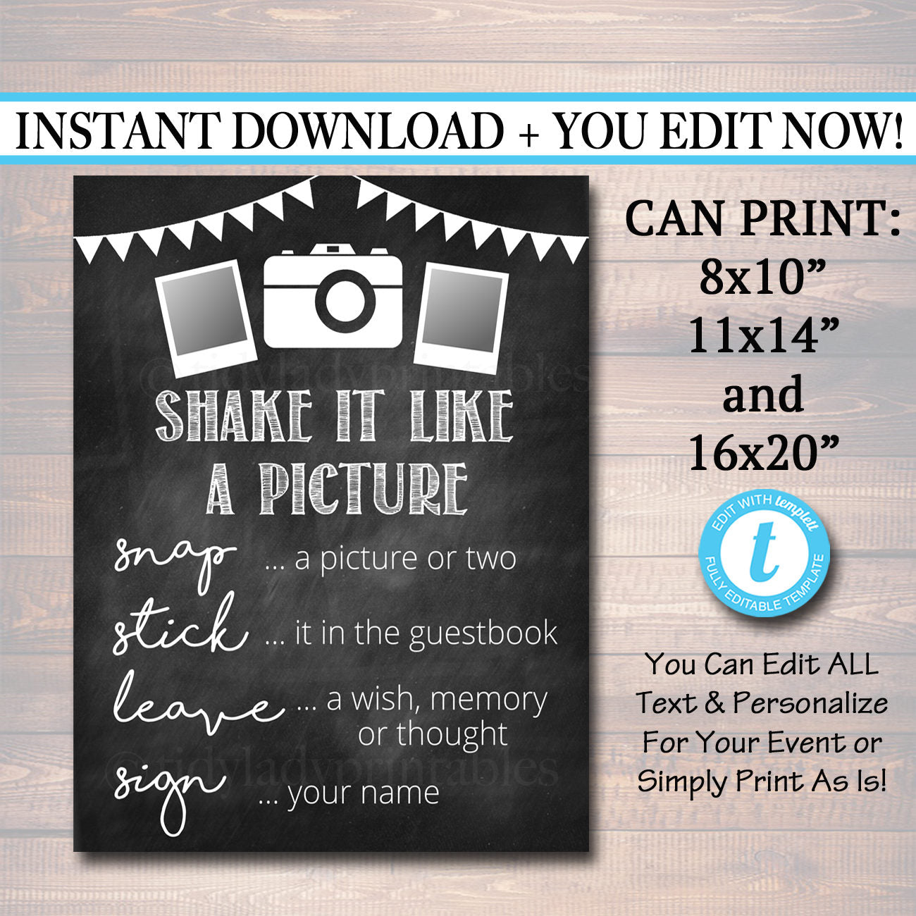 Photo Guestbook Sign | TidyLady Printables for Free Printable Guest Book Pages Printable