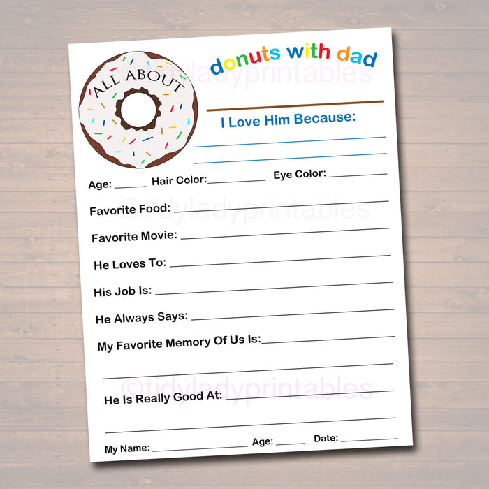 EDITABLE Donuts With Dad Set Thank You Tags, Printable PTA Flyer, Father's Day Event, School Dad Appreciation Fundraiser Digital Invitation