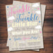 EDITABLE Gender Reveal DIY Invite, Twinkle Twinkle Little Star How We Wonder What You Are Invitation, Couples Baby Shower Sprinkle Blue Pink