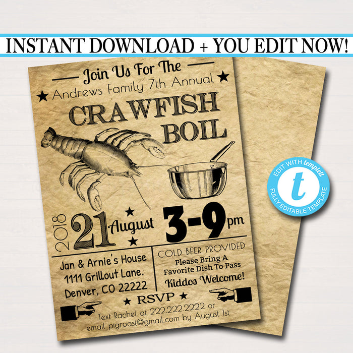 crawfish-boil-invitation-company-picnic-family-picnic-bbq-seafood-l-tidylady-printables for Crawfish Boil Invitations Free Printable Crawfish Boil Invitation, Company Picnic, Family Picnic BBQ, Seafood L — TidyLady Printables for Crawfish Boil Invitations Free Printable