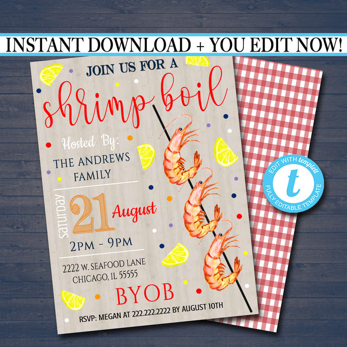 Low Country Boil Invitations