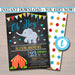 EDITABLE Circus Boy Elephant Invite, Baby Shower, Baby Sprinkle, Oh Boy, Blue Elephant Diy Invitation Template, INSTANT DOWNLOAD
