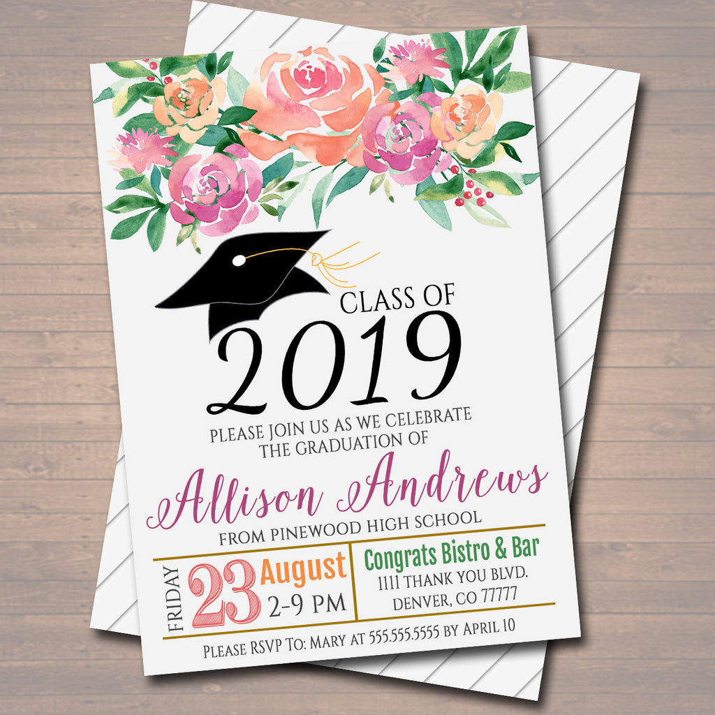 Graduation Invitations | TidyLady Printables