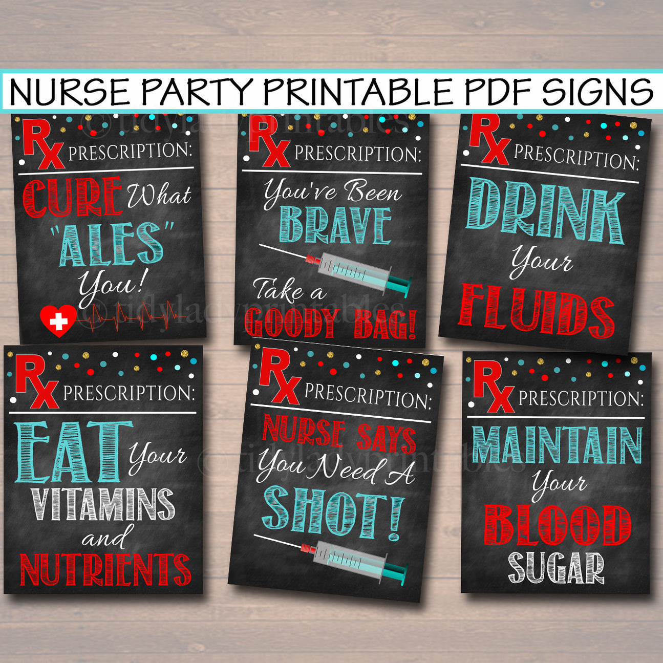 Nurse Graduation Set - Printables, Decor, Signs, Labels — TidyLady ...