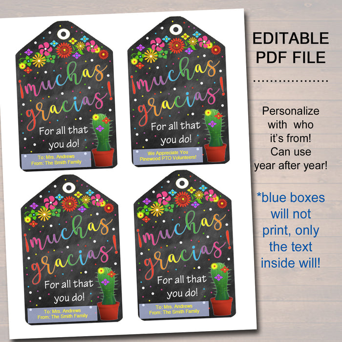 teacher-staff-volunteer-nurse-printable-appreciation-tag-tidylady-printables for Free Printable Fiesta Thank You Tags Teacher, Staff, Volunteer, Nurse Printable Appreciation Tag — TidyLady Printables for Free Printable Fiesta Thank You Tags