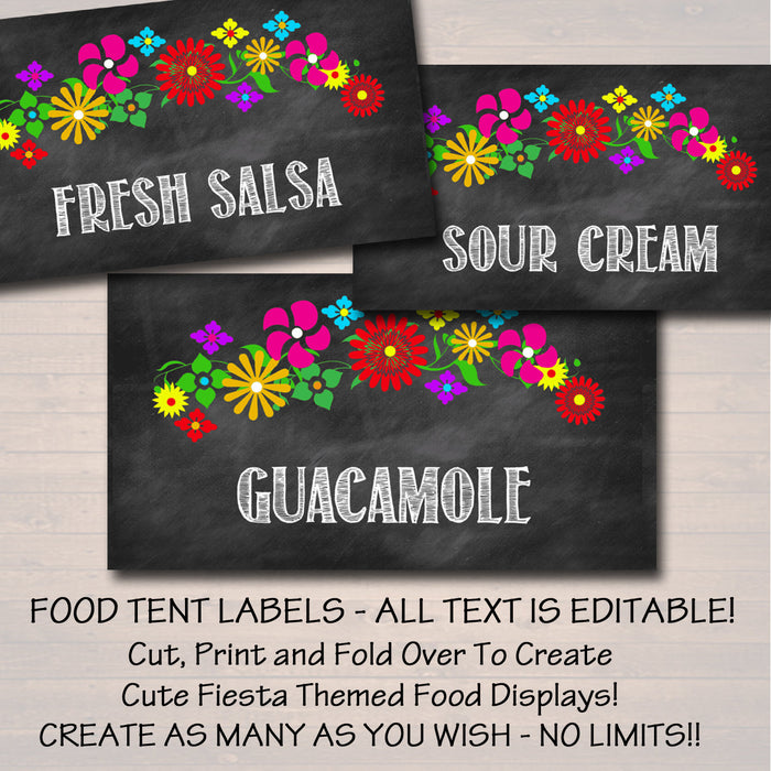 Fiesta Theme Party Signs | TidyLady Printables fiesta-theme-party-signs-tidylady-printables