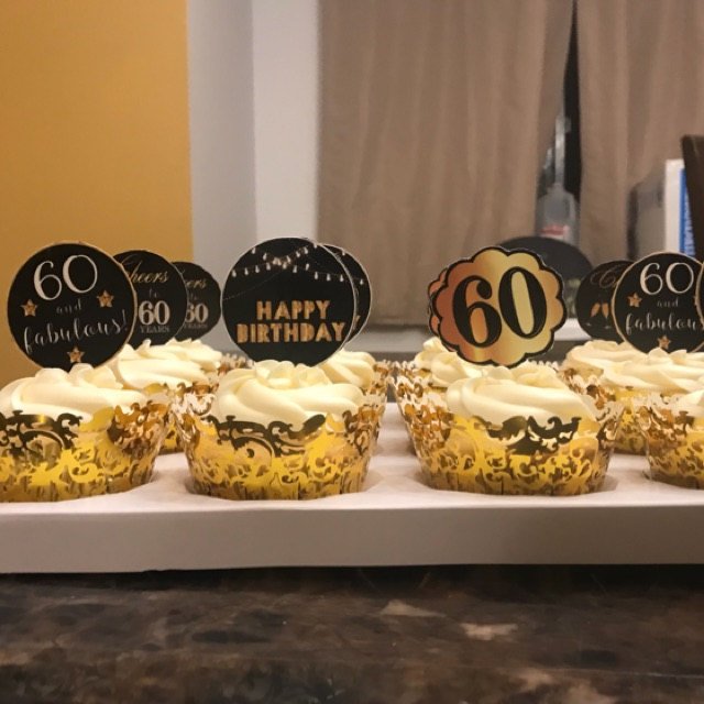 60th Anniversary Wooden Cake Topper – PGFactory.ie