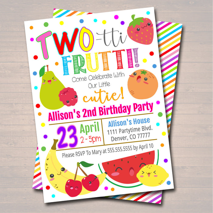 Tutti Frutti Baby Shower Invitation, Tutti Frutti Party Invite, Summer Baby  Shower, …