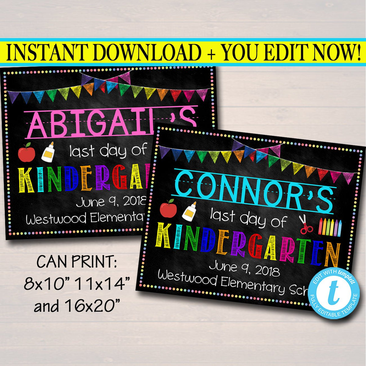 Last Day Of School Sign - Personalized Printable Template — TidyLady ...