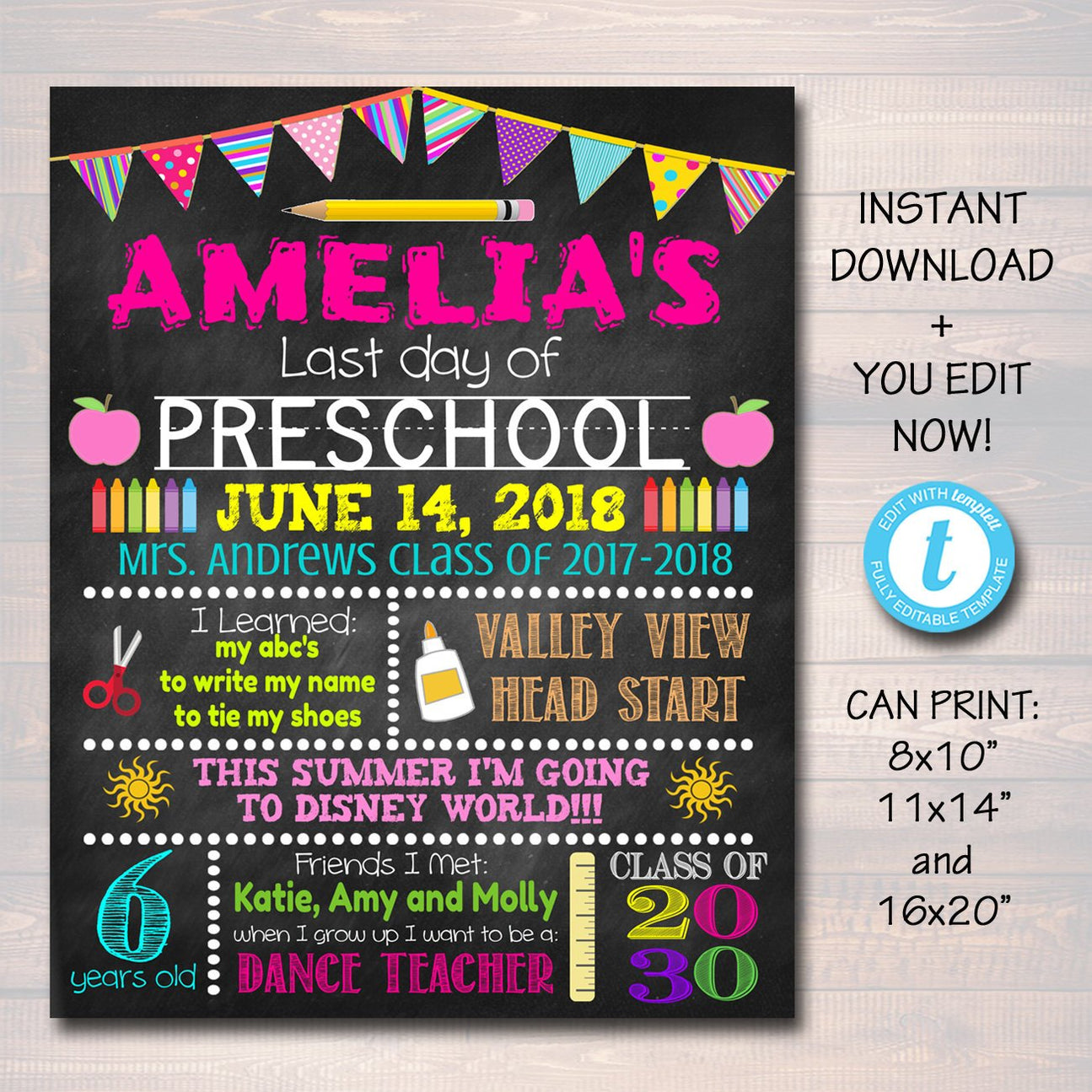 Last Day of School Sign | TidyLady Printables