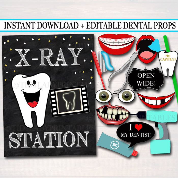 Dental Graduation Party Signs, Printable Photo Booth Props, Dentist Retirement Grad Party Invite Dental Hygienist,
