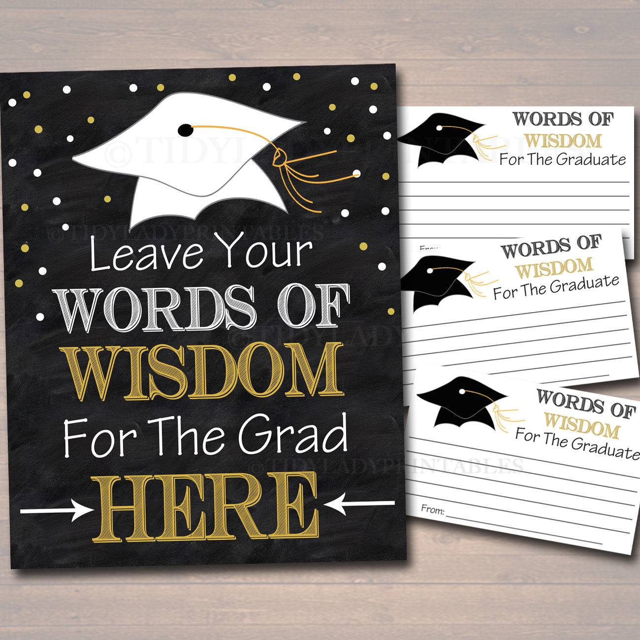 graduation-party-signs-tidylady-printables for Graduation Advice Cards Free Printable Graduation Party Signs | TidyLady Printables for Graduation Advice Cards Free Printable
