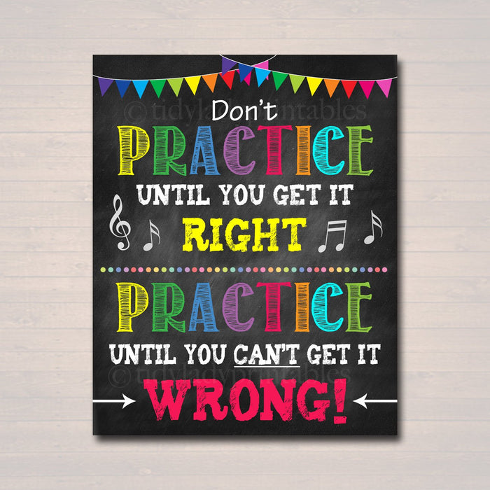 Music Teacher Classroom Printable Poster, Classroom Decor Practice, Music Quote, High School Band Music Teacher Gfts,  Art