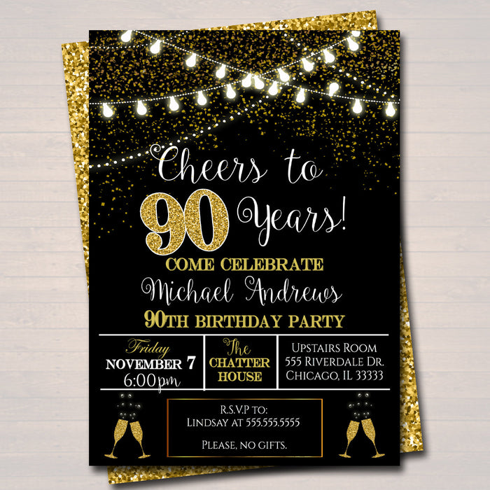 90th-party-invitation-birthday-printable-cheers-to-ninety-years-90th-tidylady-printables for Free Printable 90th Birthday Cards 90th Party Invitation, Birthday Printable Cheers to Ninety Years, 90th — TidyLady Printables for Free Printable 90th Birthday Cards