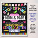 Stop Crying Mom & Dad Back to School, Transitional Kindergarten GIRL School Chalkboard Sign, 1st Day of Tk Funny Photo Prop INSTANT DOWNLOAD