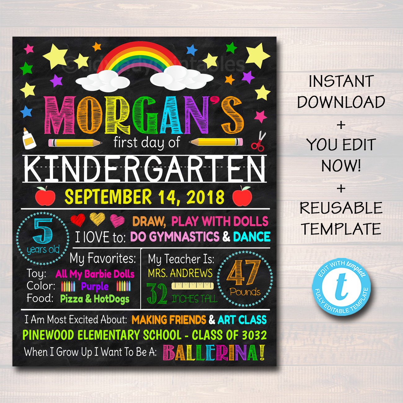 first-day-school-sign-tidylady-printables