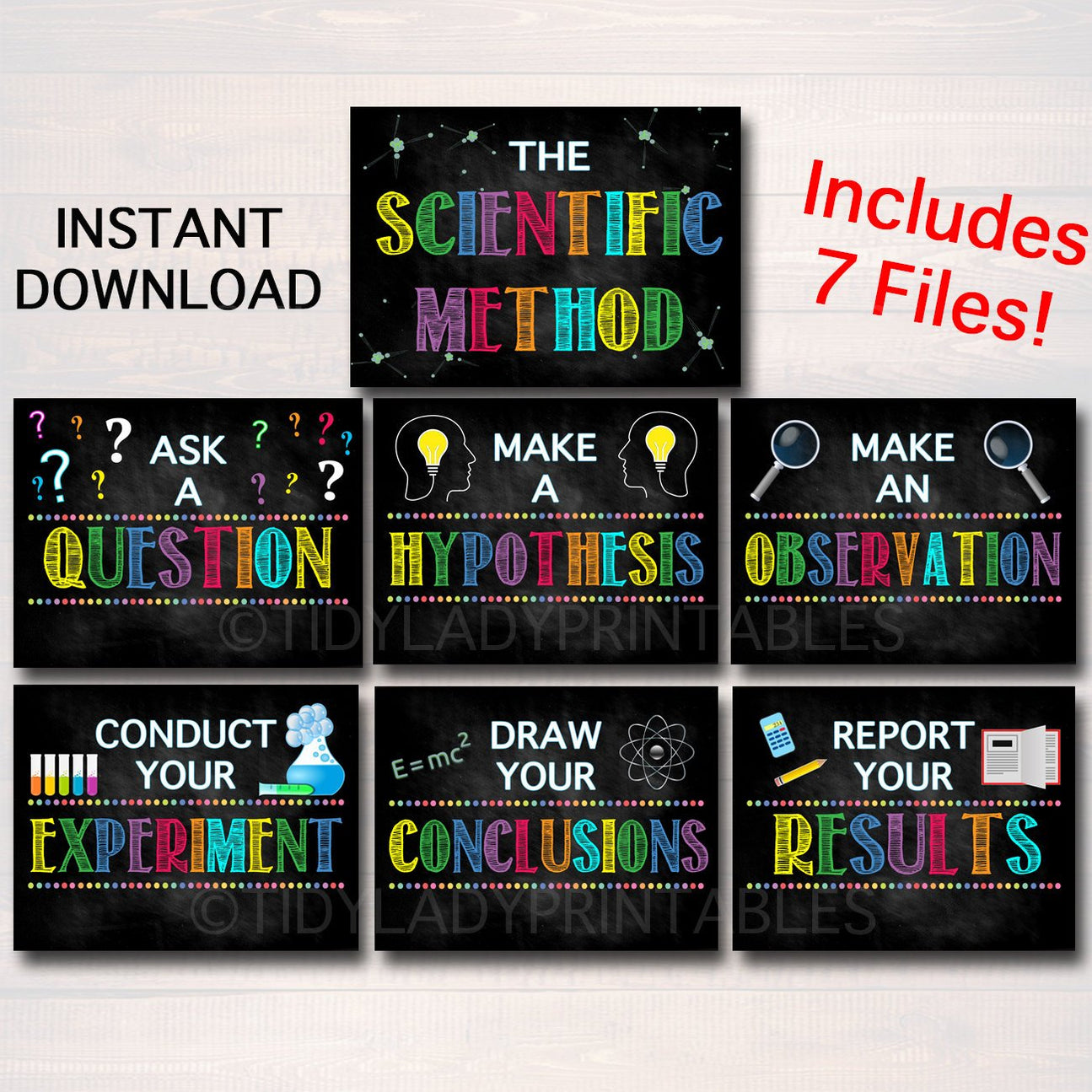 Scientific Method Poster Set | TidyLady Printables