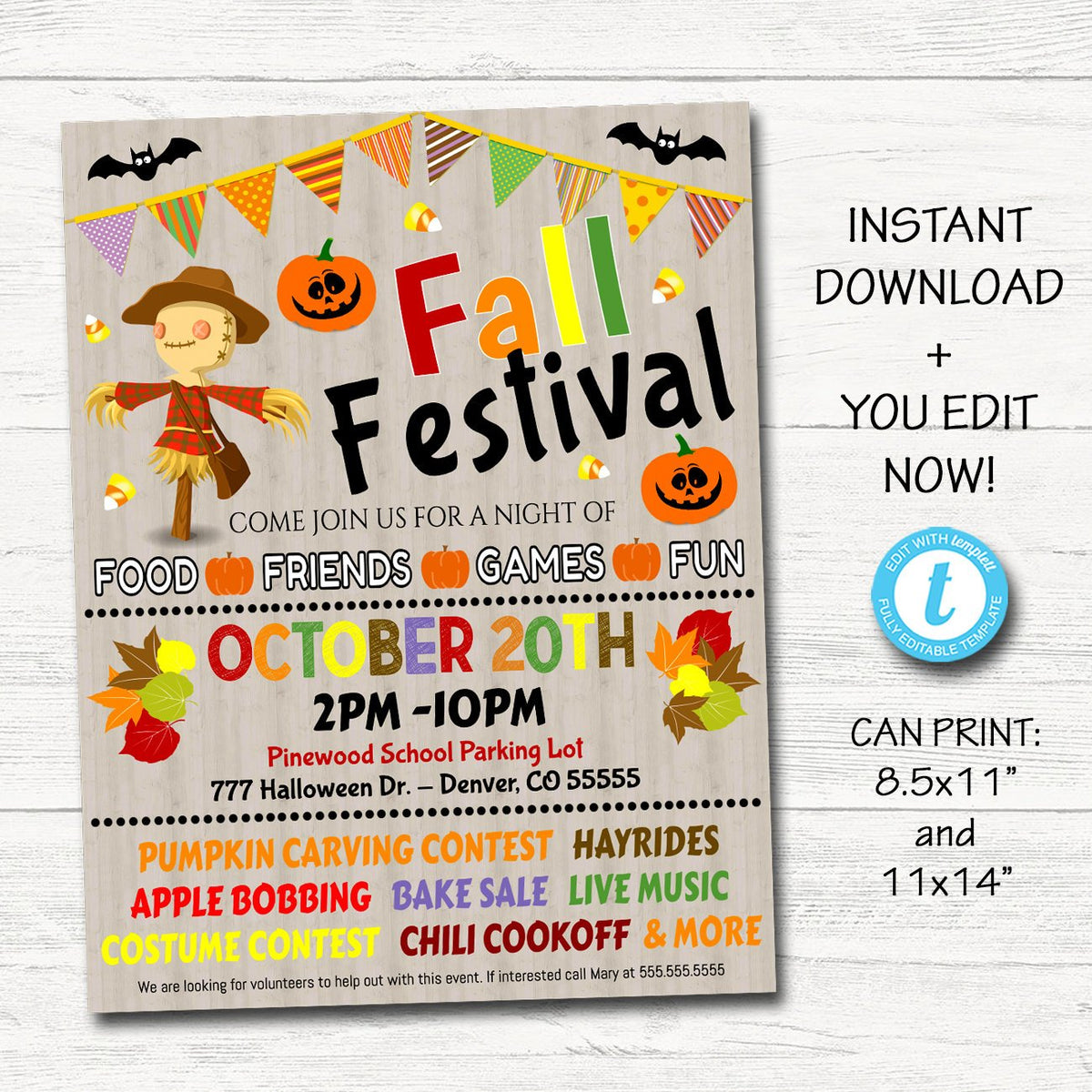 Fall Festival Fall Harvest Flyer | TidyLady Printables fall-festival-fall-harvest-flyer-tidylady-printables
