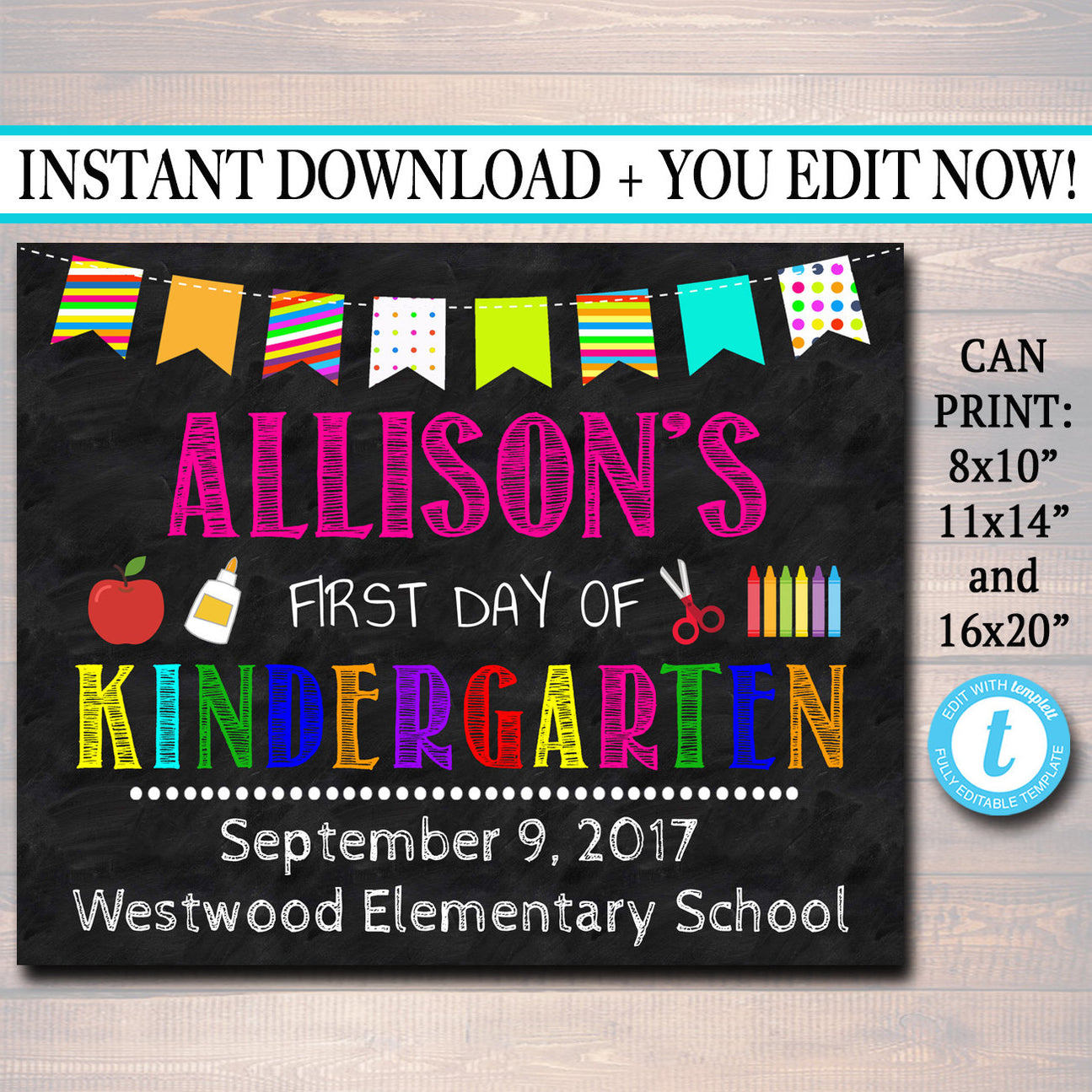 First Day School Sign | TidyLady Printables