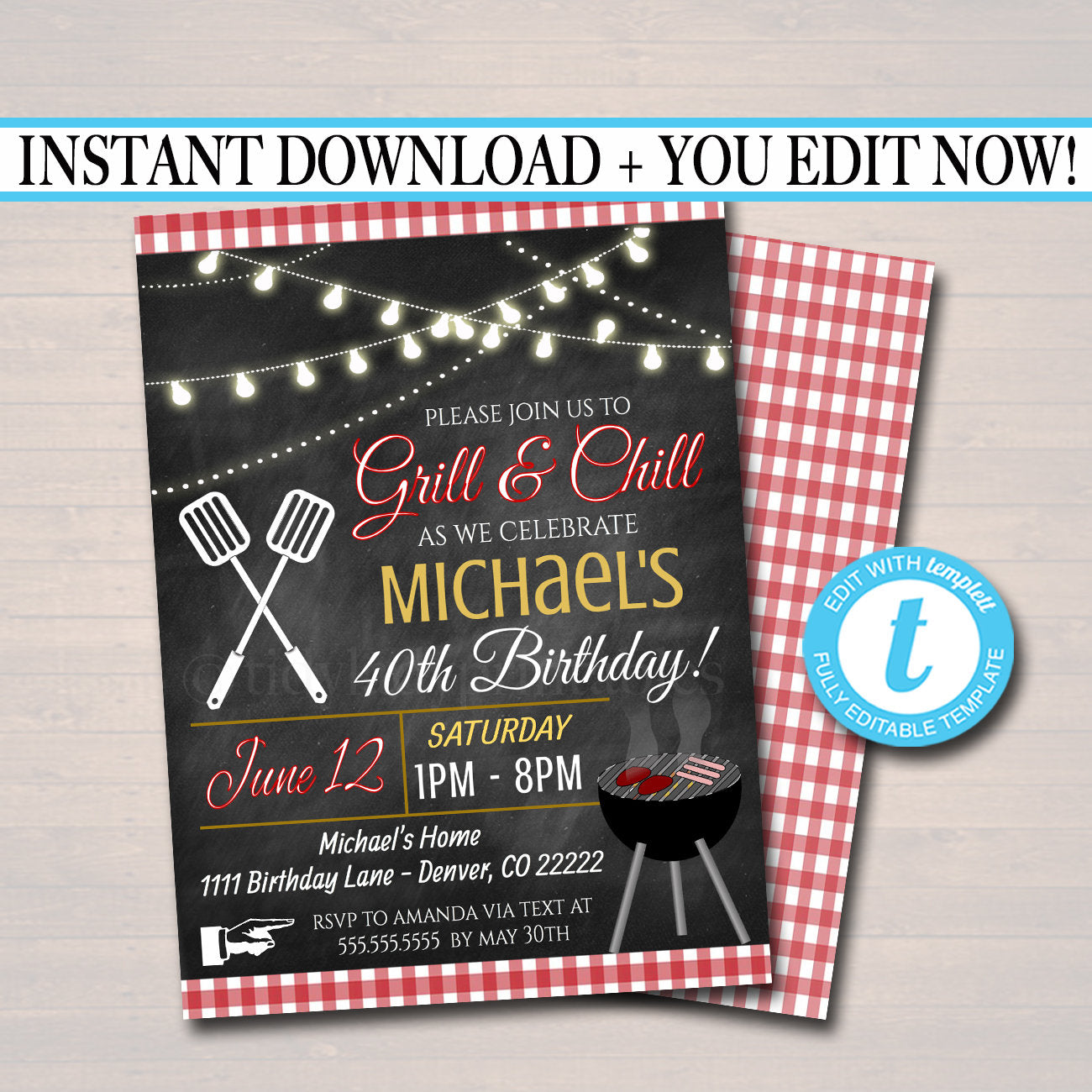 Fall Cookout Invitation