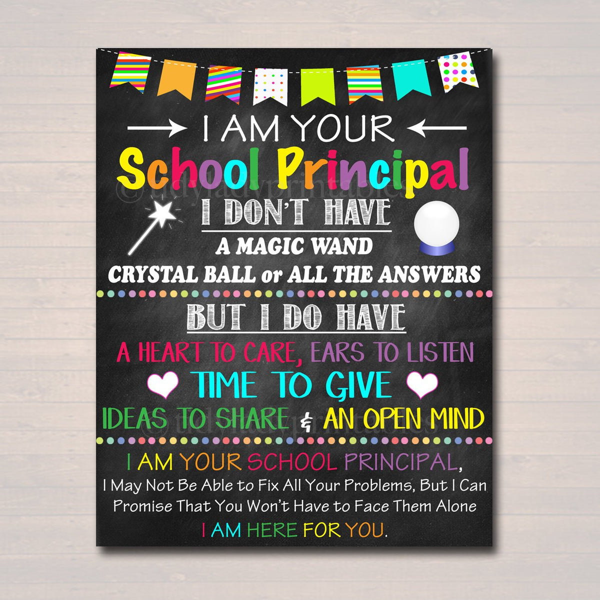 I Am Your School Principal Poster | TidyLady Printables