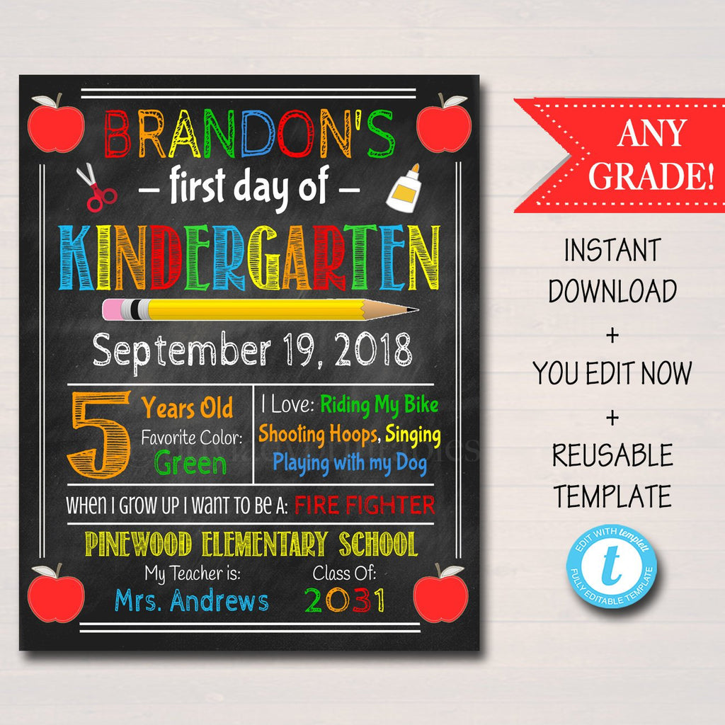 First Day Of School Signs | TidyLady Printables