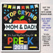 Stop Crying Mom & Dad Back to School Photo Prop, Pre-K Boy School Chalkboard Sign, 1st Day of Pre-K School Sign Funny Prop, INSTANT DOWNLOAD