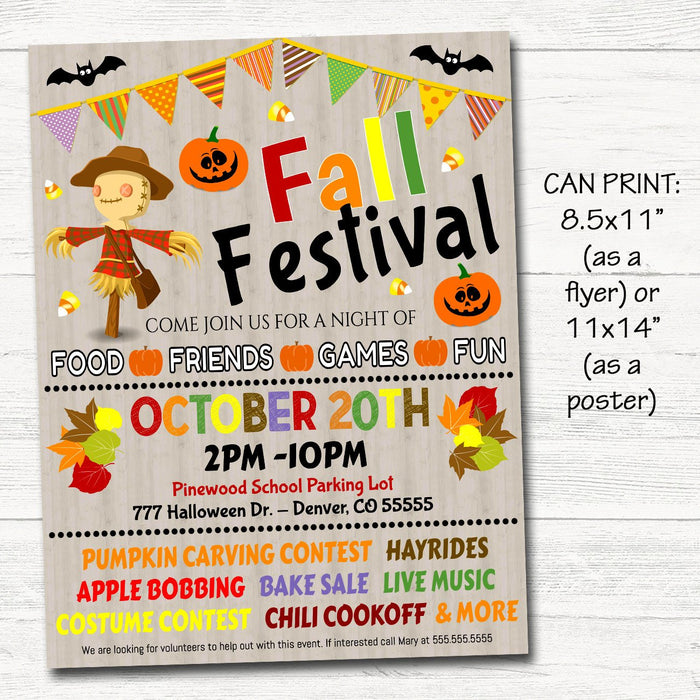 Fall Harvest Festival Flyer Ticket Bundle – Simple Desert Designs