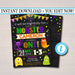 EDITABLE Halloween First Birthday Monster Invitation, Kid Toddler Boy Halloween Invite Template, Frightfully Fun INSTANT DOWNLOAD