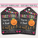 EDITABLE Orange Valentine's Day Gift Tags, Staff Teacher Friend, Classroom Fruit Printable, Valentine You're a Real Cutie, INSTANT DOWNLOAD