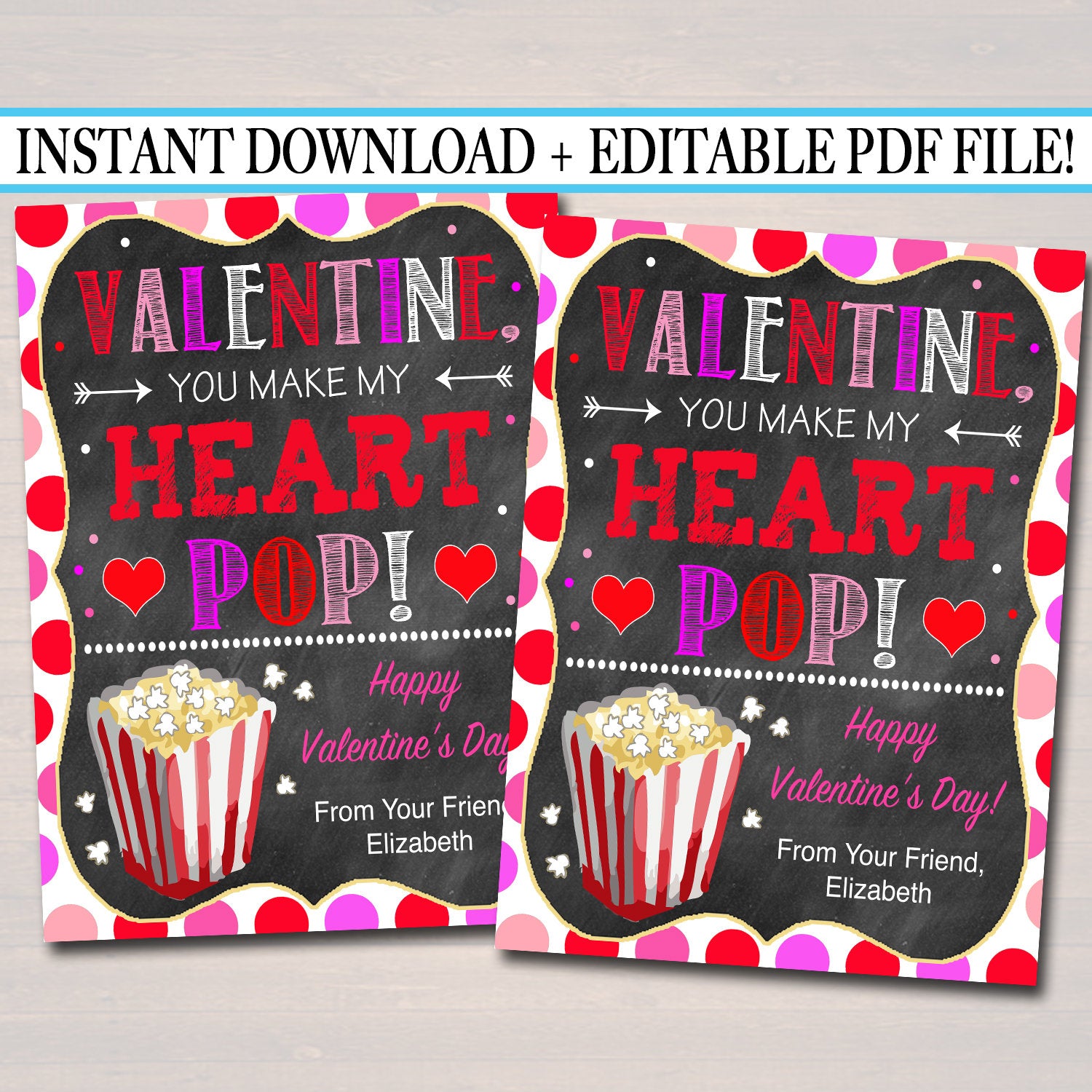 Popcorn Valentine's Day Gift Tags | TidyLady Printables popcorn-valentine-s-day-gift-tags-tidylady-printables