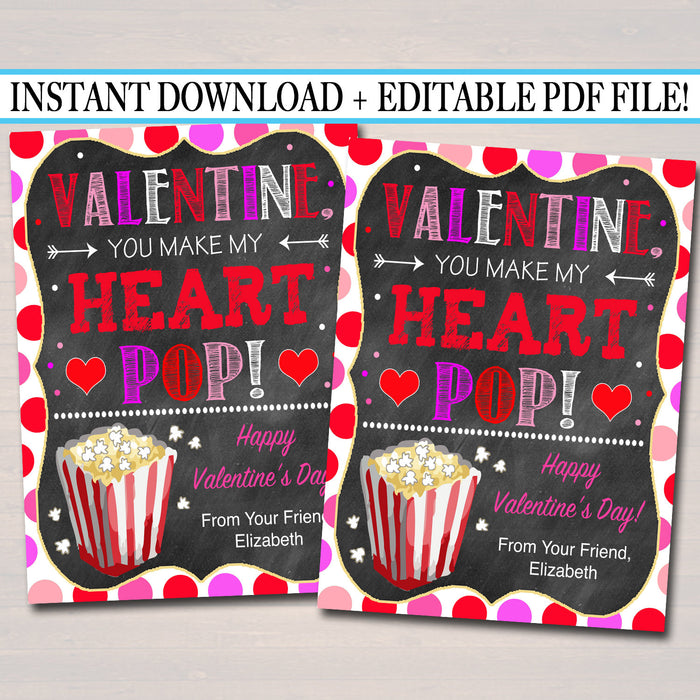 Popcorn Valentine's Day Gift Tags | TidyLady Printables popcorn-valentine-s-day-gift-tags-tidylady-printables
